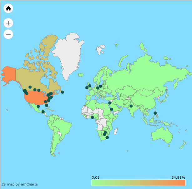 clinical-teaching world map