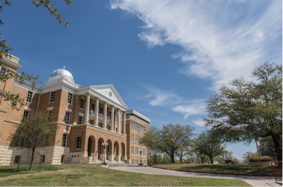 Image 1. TWU’s Old Main Building on a sunny day.