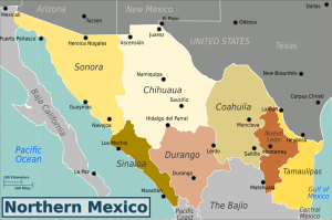 a map of northern Mexico
