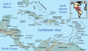 a map of the Caribbean Sea