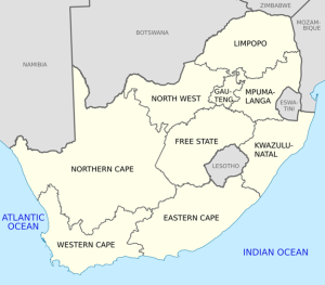 a map of South Africa