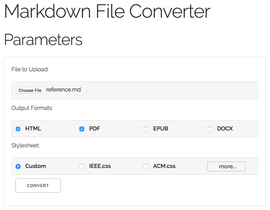 Markdown File Converter