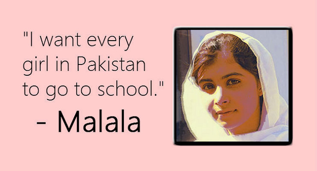 Figure 4.5 Malala Yousafzai speaks out for women and education.