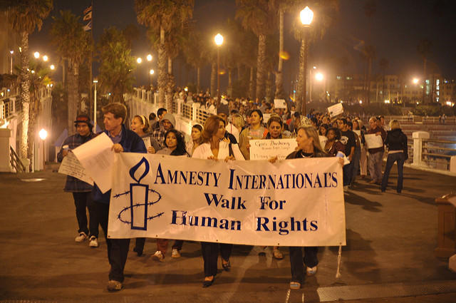 Figure 2.2 Members and volunteers ‘Walk for Human Rights’ with Amnesty International