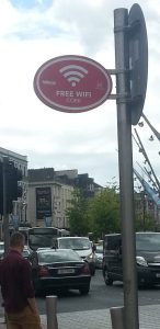 In 2014, free Wi-Fi was introduced to the main inner city streets in Cork, Ireland (Source: Therese Kenna, 2014)