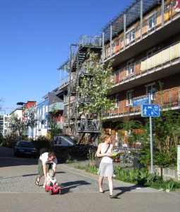 Improved intergenerational equity in a traffic-calmed zone in Vauban, Germany