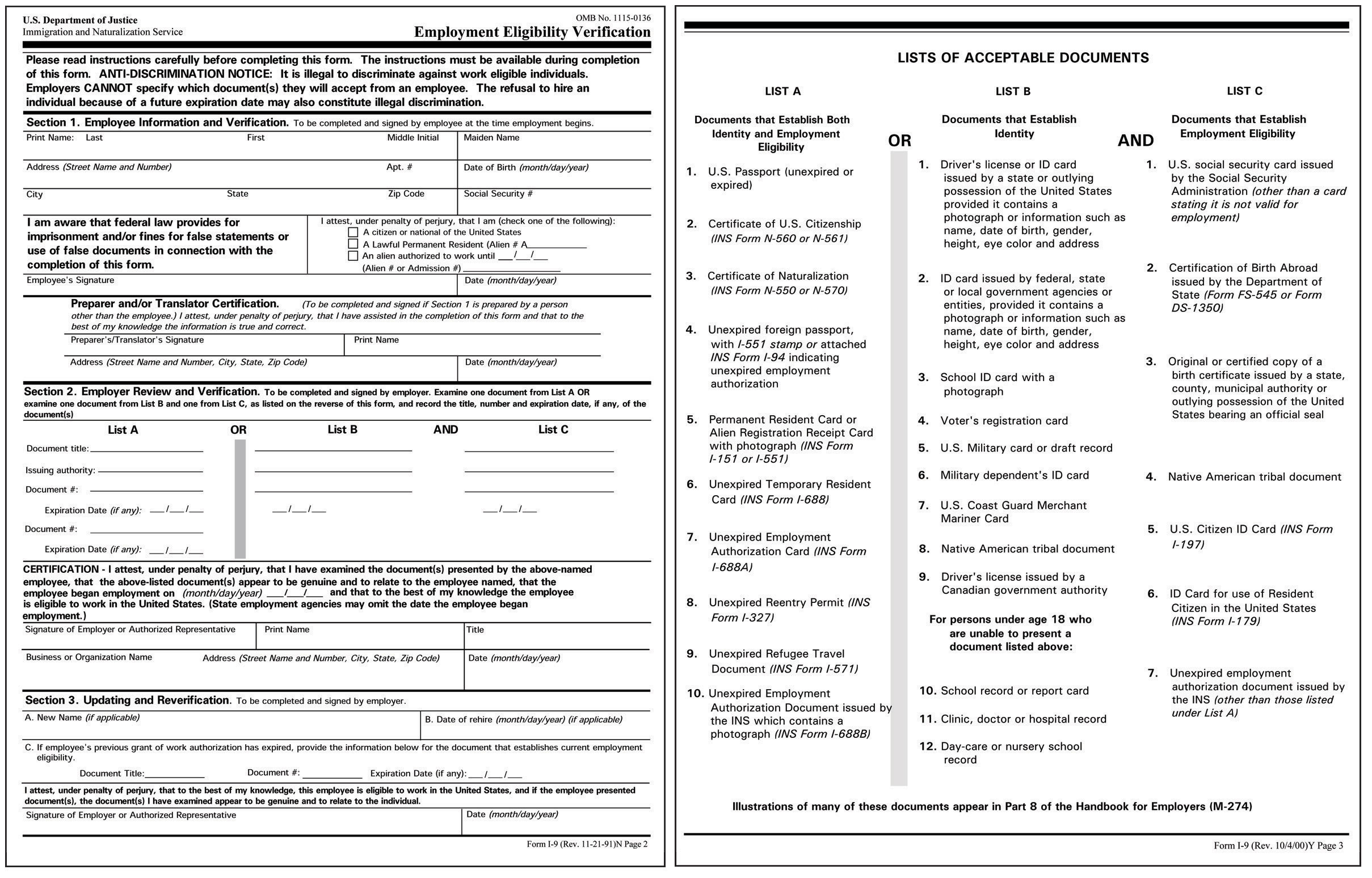 An I-9 form