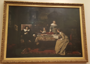 Blind Milton dictating Paradise Lost to his daughters