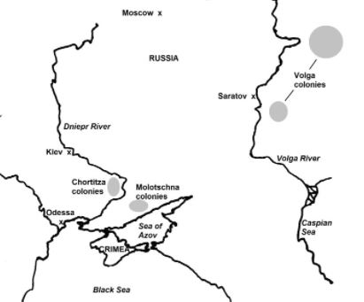 Areas of German Colonization in Russia