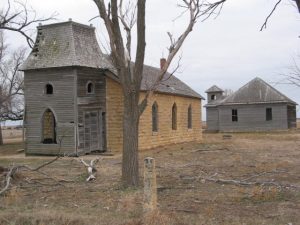 Ruins of Immanuel Lutheran Church near Dubuque, Kansas Source: Bill Baumbach.