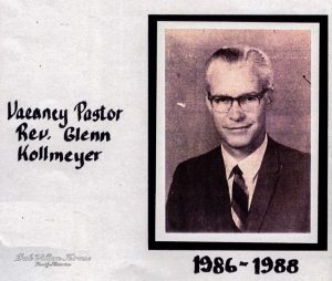 Rev. Glenn Kollmeiyer 1986-1988