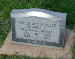 Amber Joy Frazer, Gravestone. SOURCE:: Find A Grave