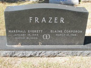Marshall Everett Frazer (1944-2000) Gravestone. SOURCE:: Find A Grave