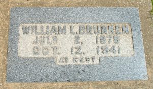 William Leopold Brunken Gravestone. SOURCE:: Find A Grave by David Schram