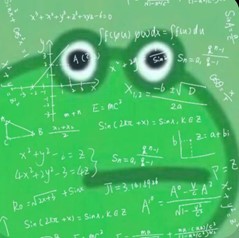 Frog with complex math.