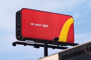 McDonald’s. “On your right.”