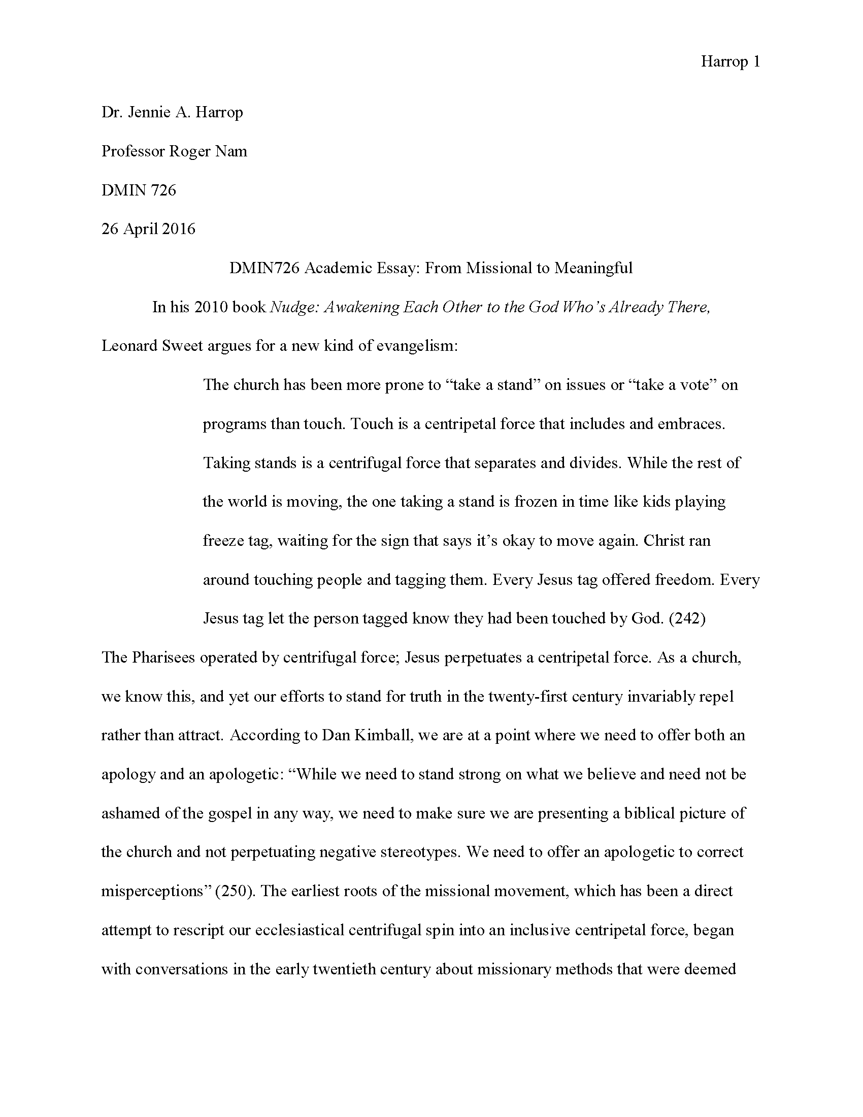 MLA Essay Page 1