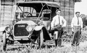Joe and Louis Kirmse beside their Case Car