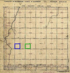 1876 Survey of Township 20 North Range 25 West of the Indian Meridian, Oklahoma