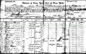 New York, Passenger Lists, 1891 - Ehrlich Family