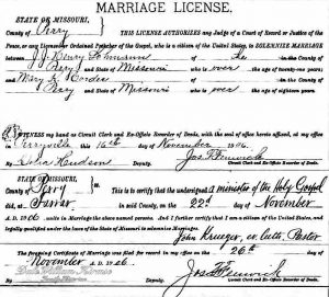 Perry County, Missouri Marriage License[2]