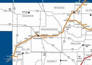 Oklahoma 2014-2015 State Railroad Map[1]