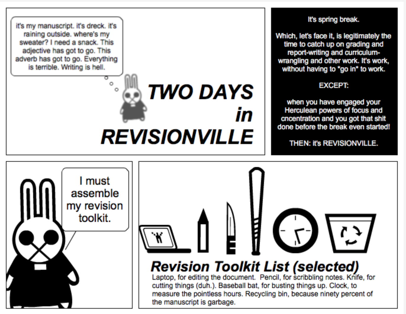 A comic on the promises and perils of living in . . . REVISIONVILLE