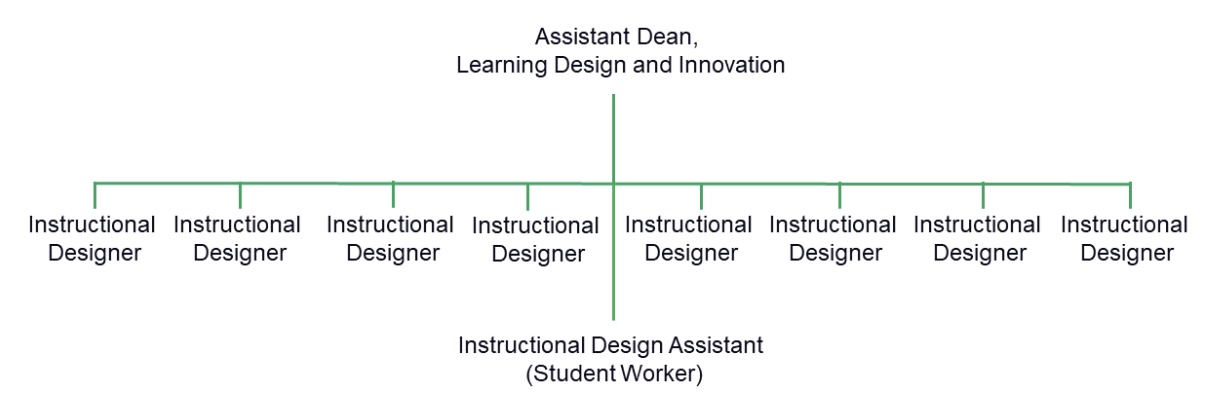 Image of the Center for Learning Design team structure