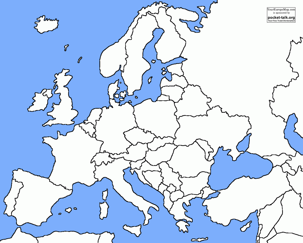 Blank map of Europe