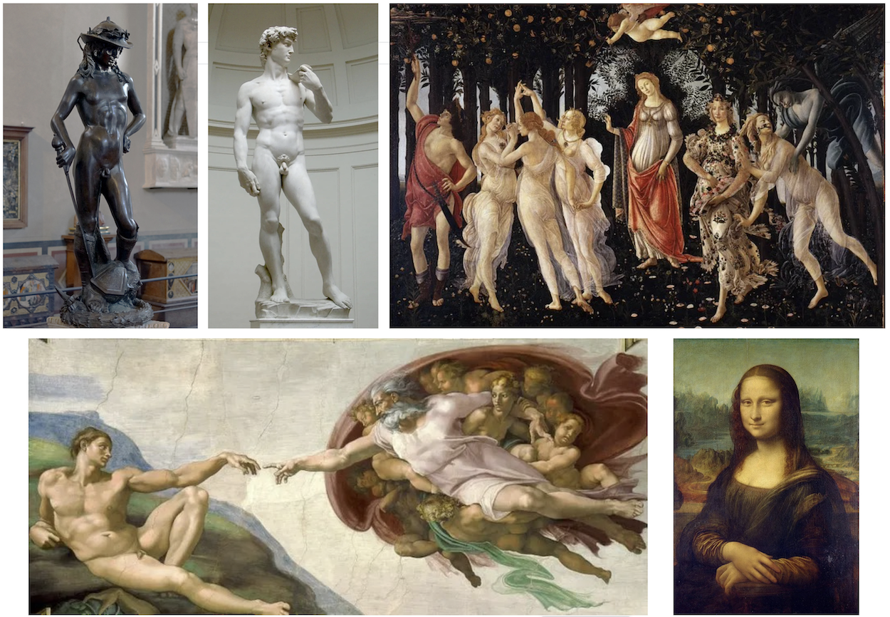 Various art from the Italian renaissance
