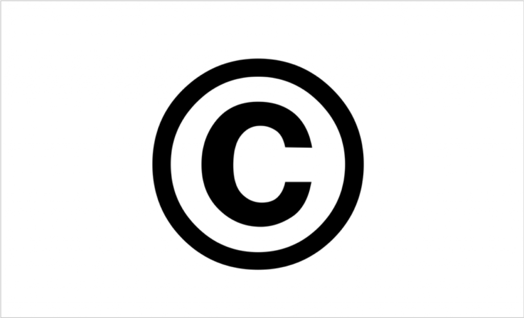 The copyright symbol - featuring one c in a circle