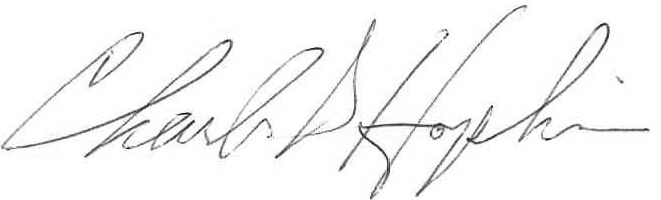Signature de Charles Hopkins