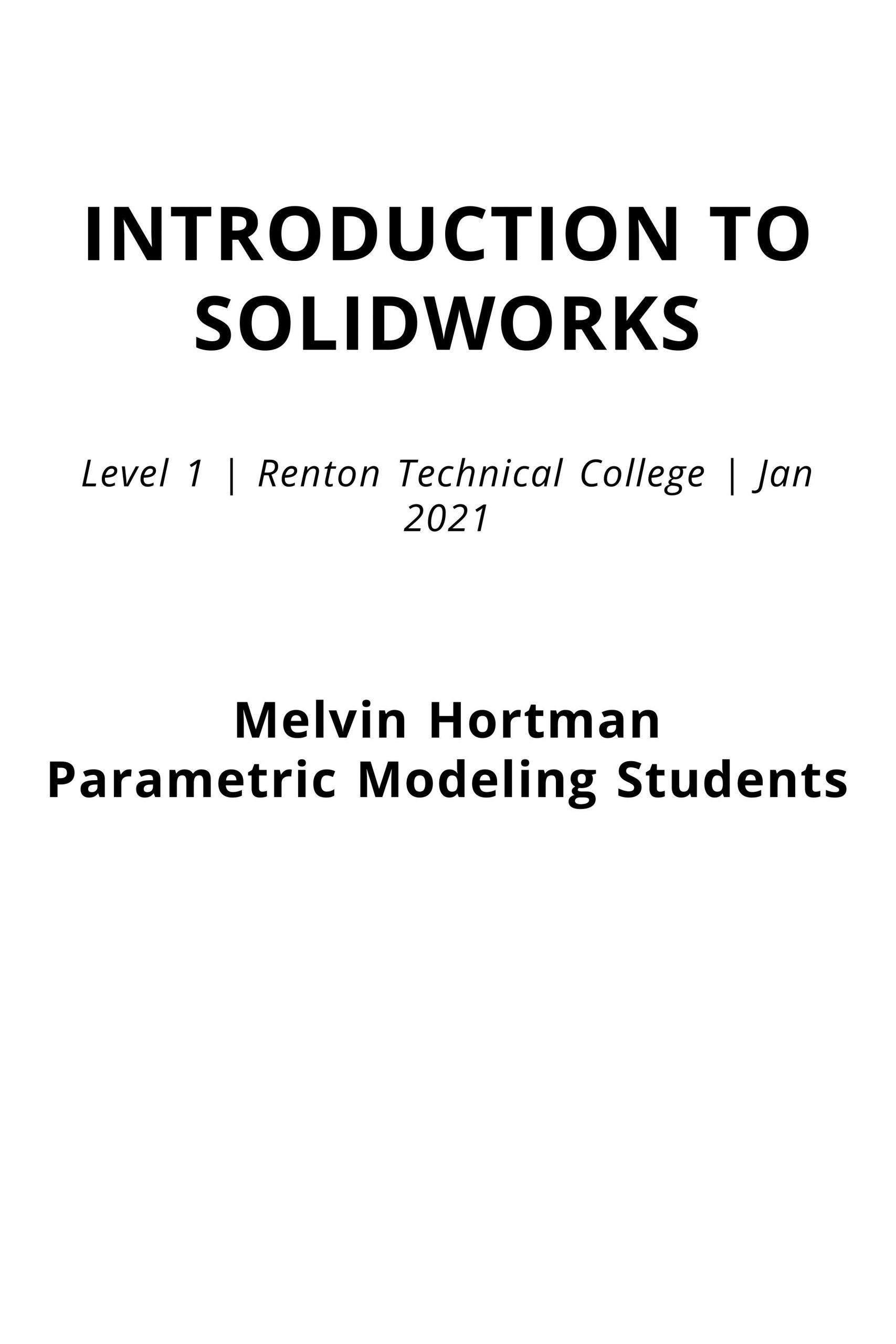 Introduction To SolidWorks Part 1 – Simple Book Publishing