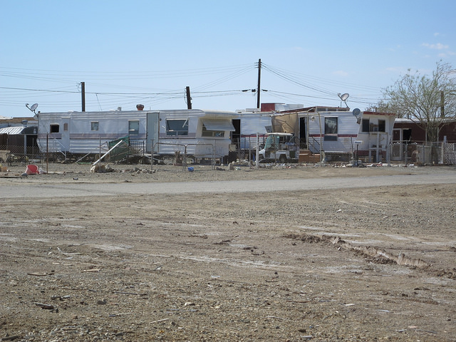 image of low income trailer park