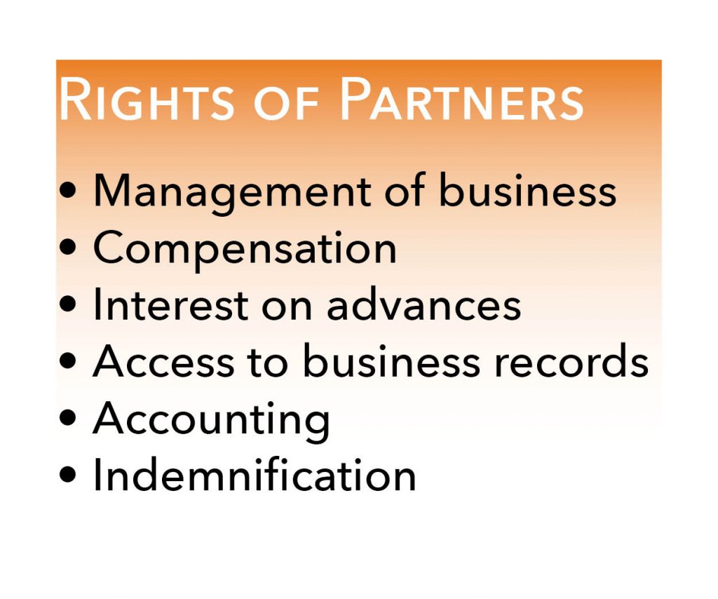 list of rights of partners