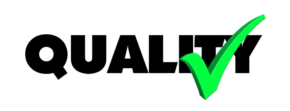 the word quality with a checkmark next to it