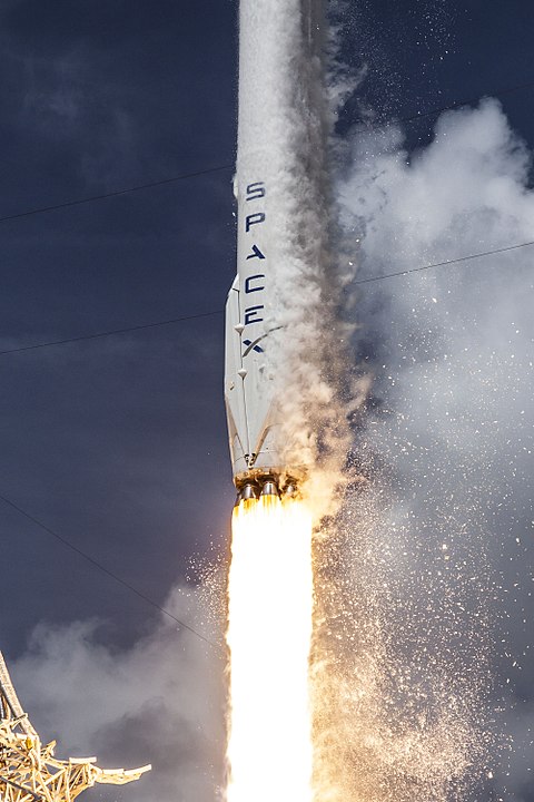 SpaceX Falcon 9 rocket rises from launch pad