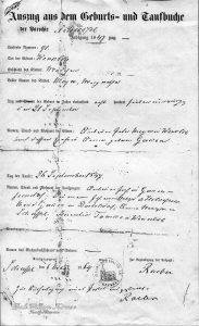 Birth certificate for Margaretha Meÿer [2]