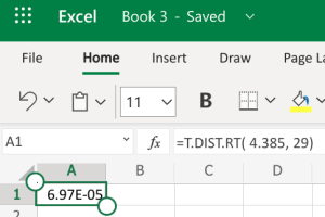 Excel result scientific notation