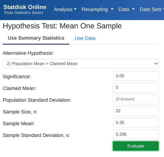 statistics hypothesis testing matched pairs