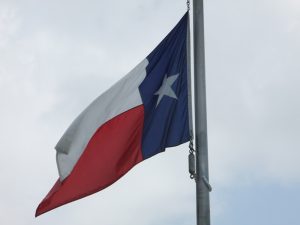 The Texas state flag is shown here