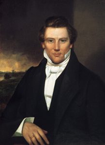 A painting of Joseph Smith, Jr.- the founder of Mormonism