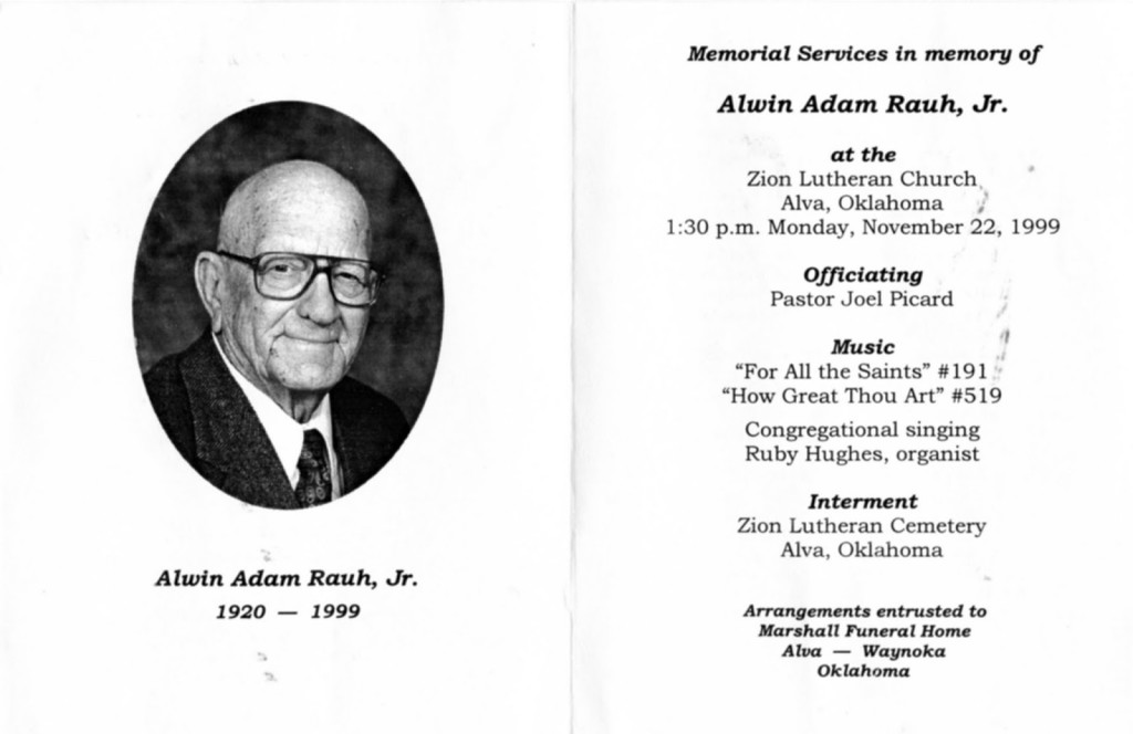 In Memory - Alwin Adam Rauh, Jr.
