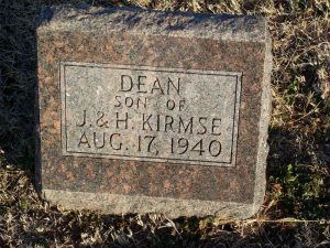 Dean Kirmse Gravestone. SOURCE:: Find A Grave