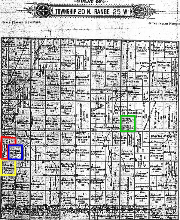Ownership Map of Ohio Township 20 N. Range 25 W.