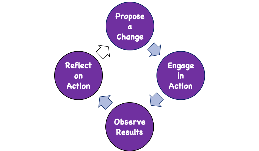Action research cycle as described in the text