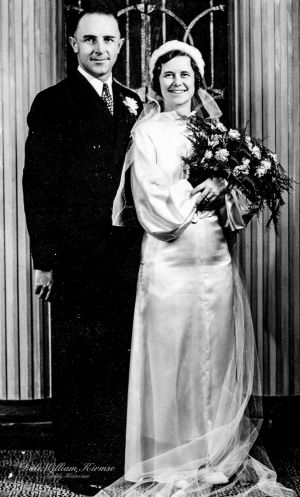 Hilda (Brunken) and Julius Kirmse Wedding - 1936