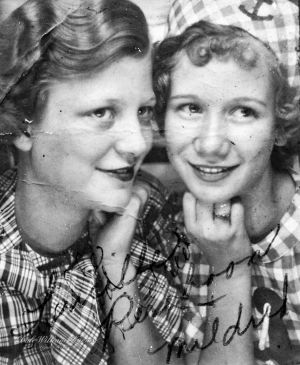 Luicille Pereboom and Mildred Brunken - c1935