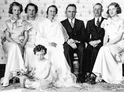 Wedding Party Snapshot - 1936