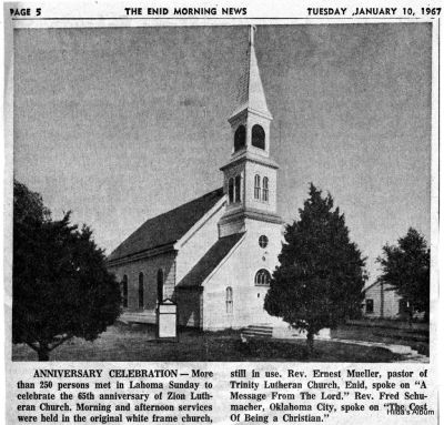 Zion Lutheran Church Anniversary Celebration - 1967